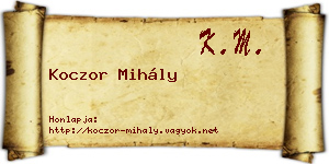 Koczor Mihály névjegykártya