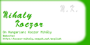 mihaly koczor business card