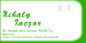 mihaly koczor business card